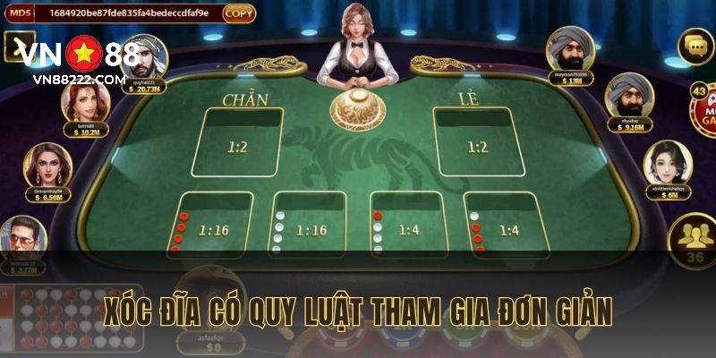 Xóc đĩa có quy luật đơn giản với tỷ lệ thưởng cao